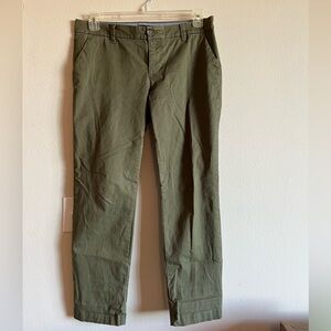 Tommy Hilfiger Green Stretch Slim Ankle Trousers Size 8